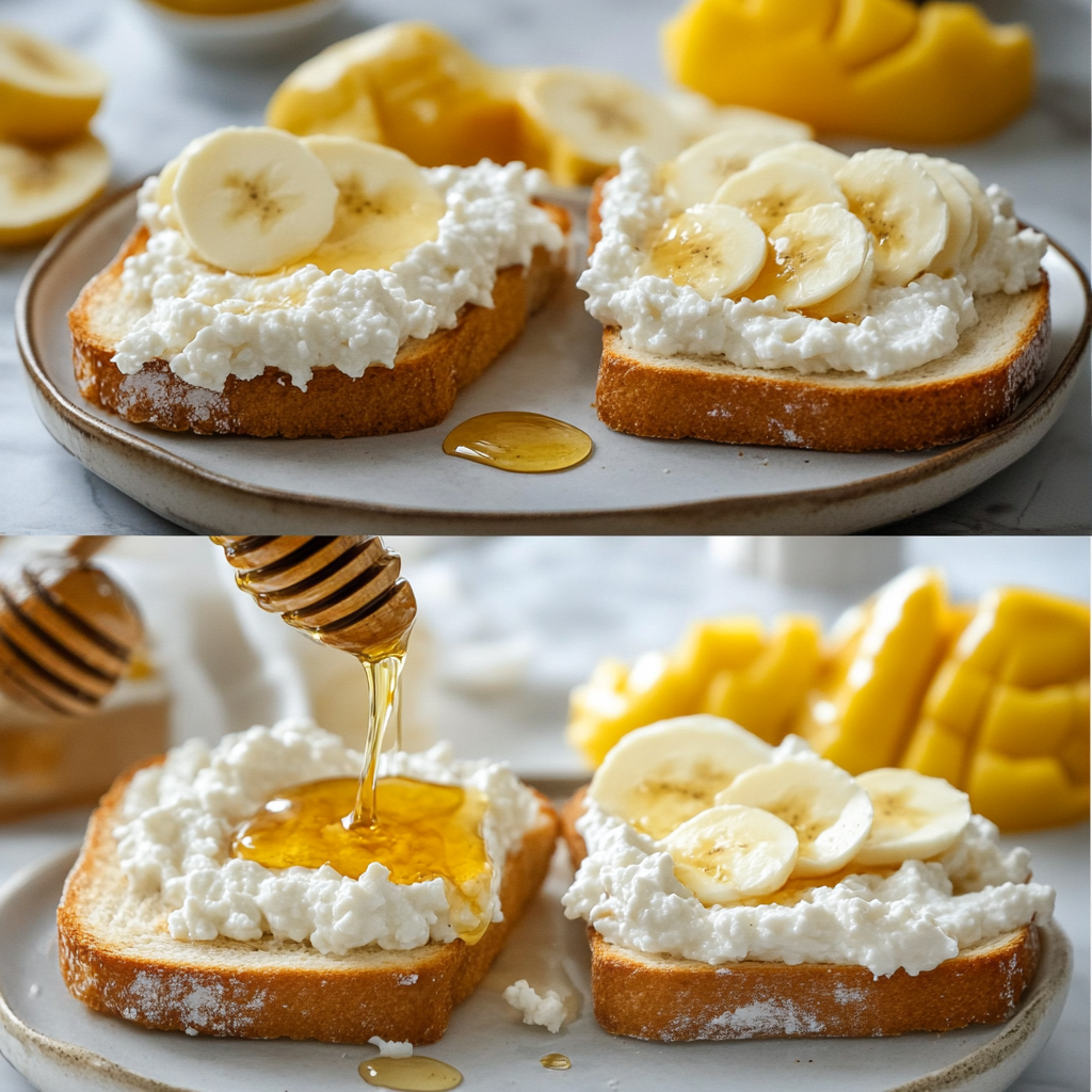Hot Honey Cottage Cheese Toast