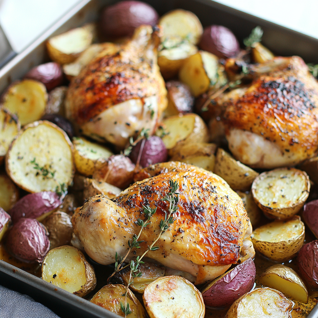 One-Pan Roasted Chicken and Potato