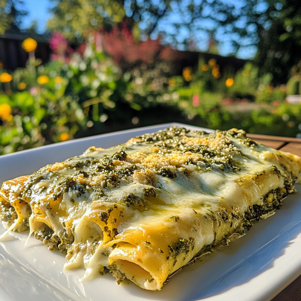 Pesto Chicken Manicotti
