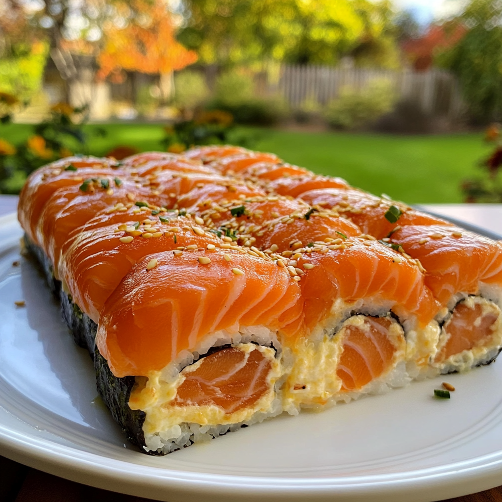 salmon sushi bake