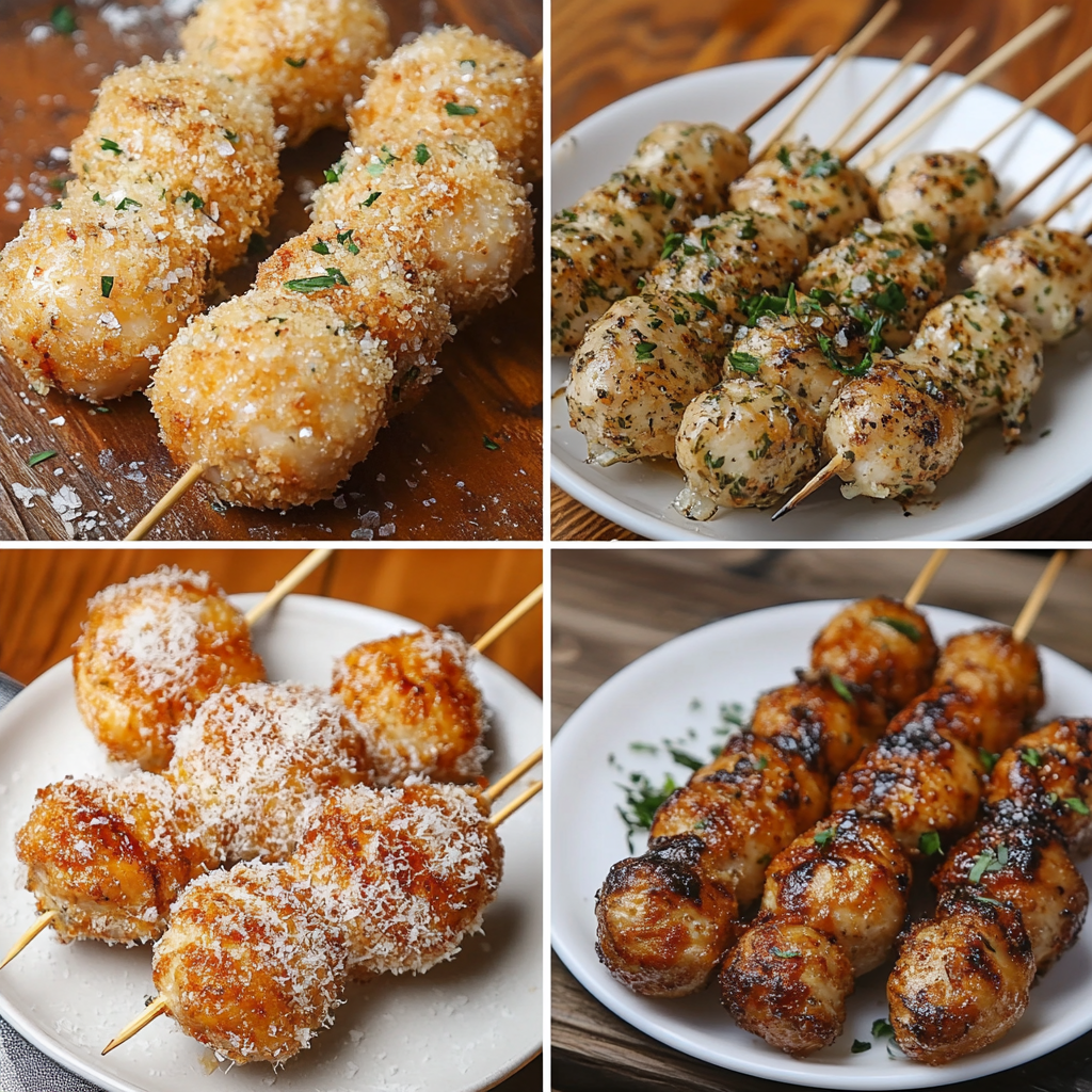 Garlic Parmesan Chicken Skewers