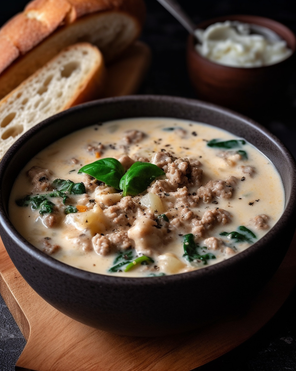 Creamy Parmesan Italian Sausage Soup