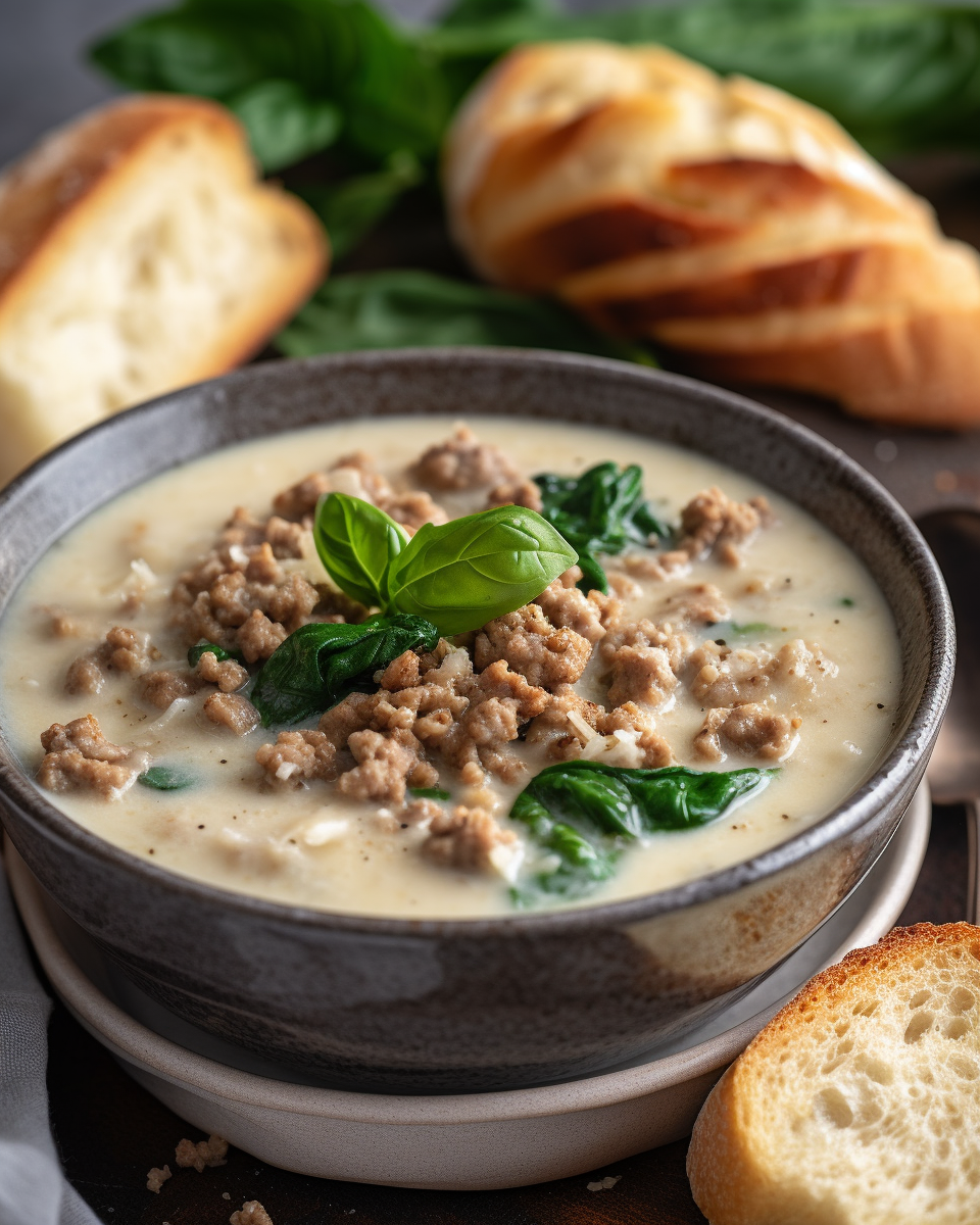 Creamy Parmesan Italian Sausage Soup