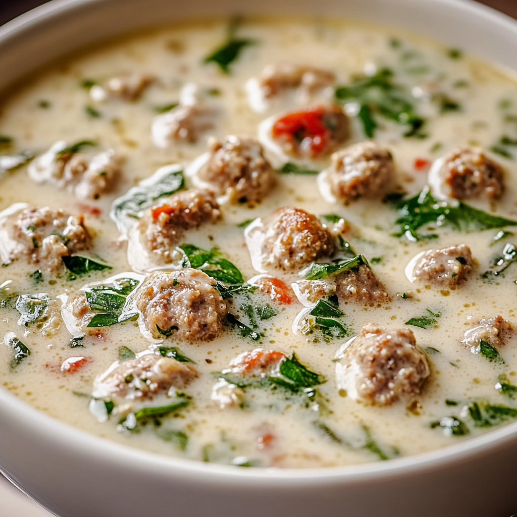 Creamy Parmesan Italian Sausage Soup