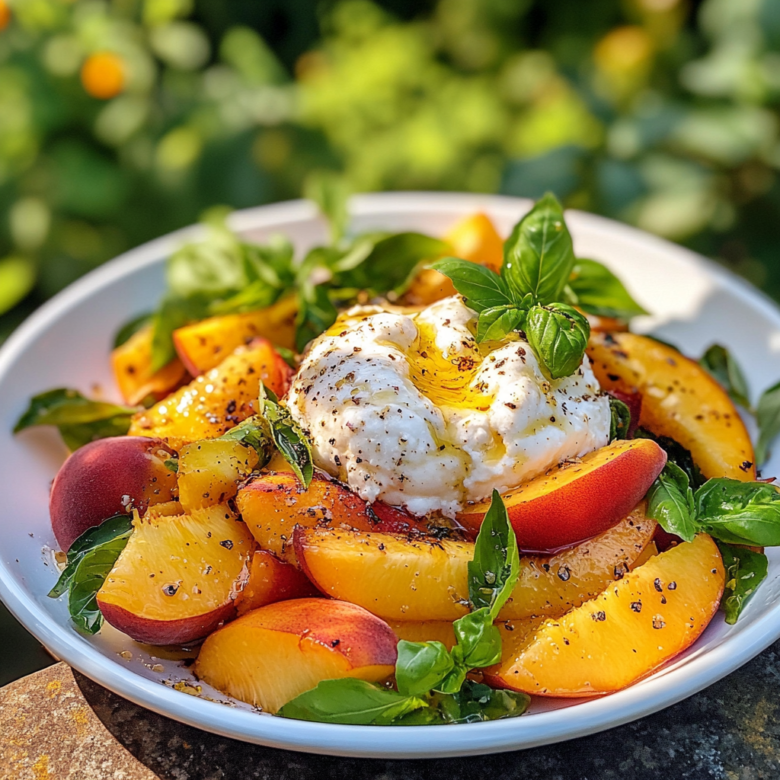 Peach and Burrata Salad
