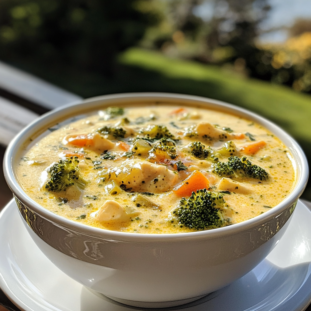 chicken broccoli cheddar soup​