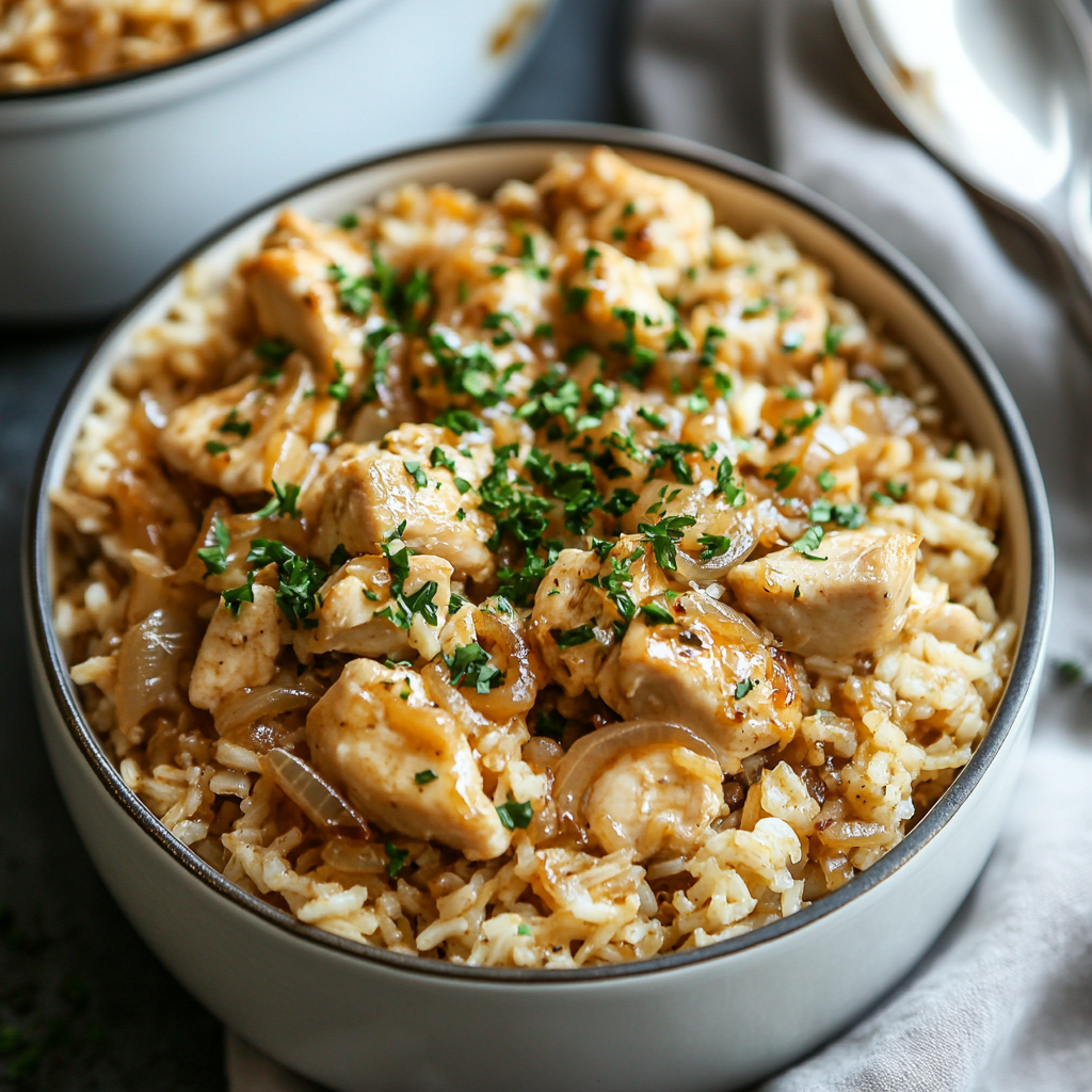 French Onion Chicken And Rice Recipe