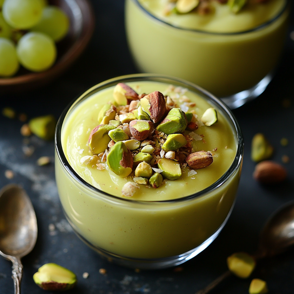 pistachio pudding recipe with grapes​