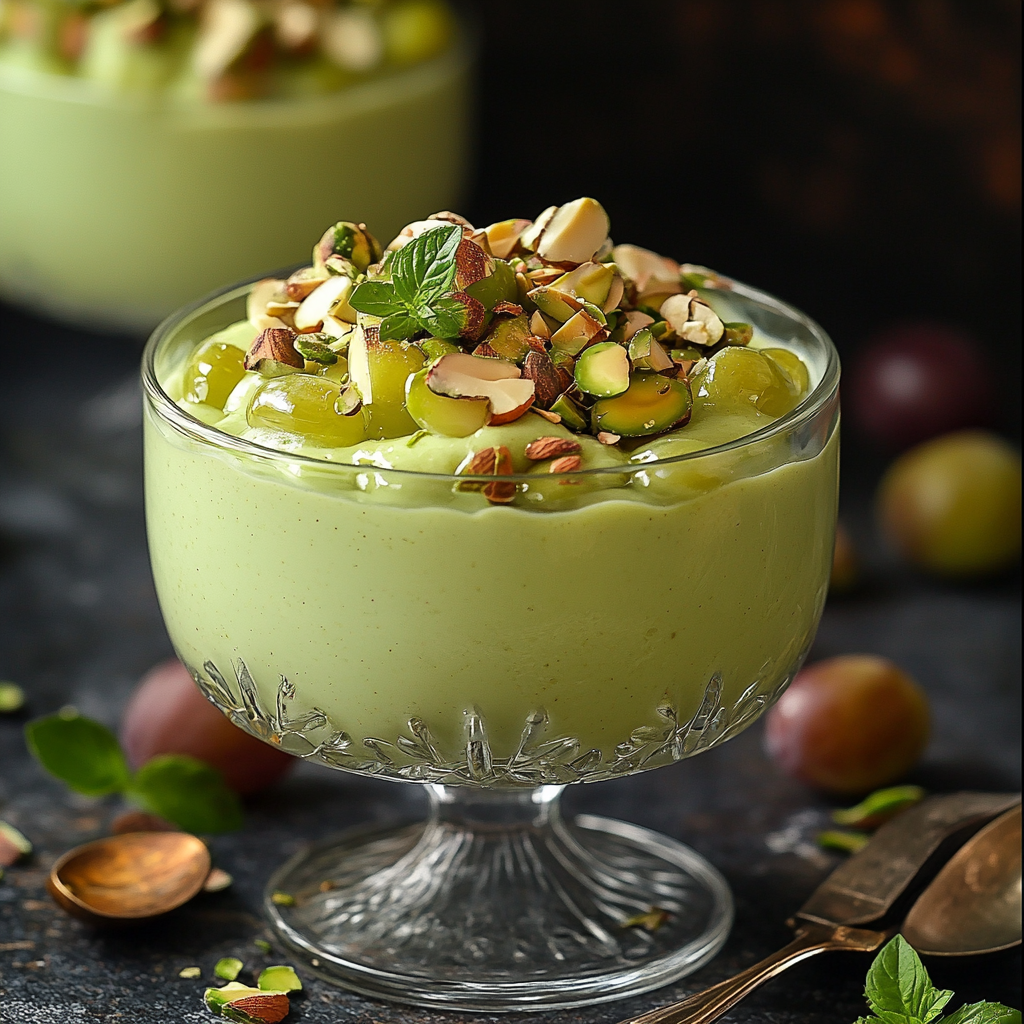 pistachio pudding recipe with grapes​