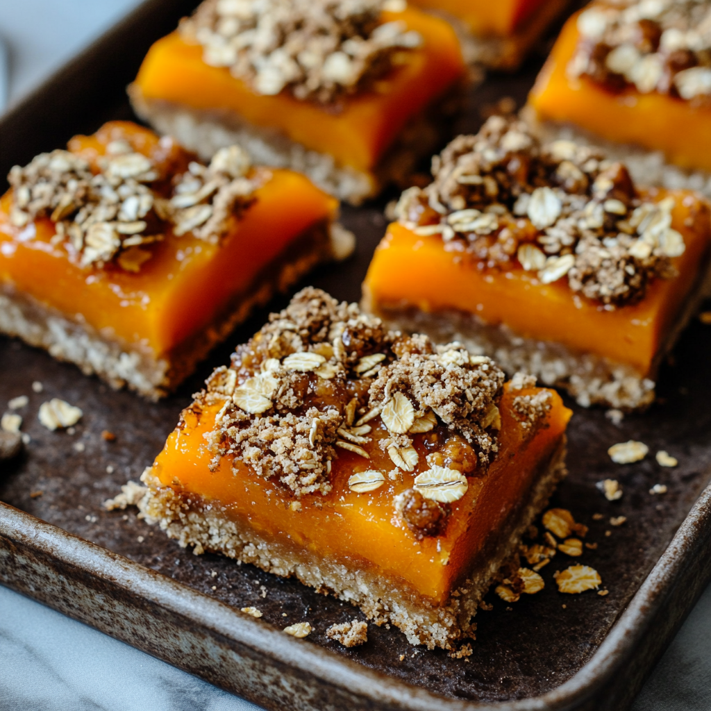 Persimmon Bars With Oatmeal Topping Recipe