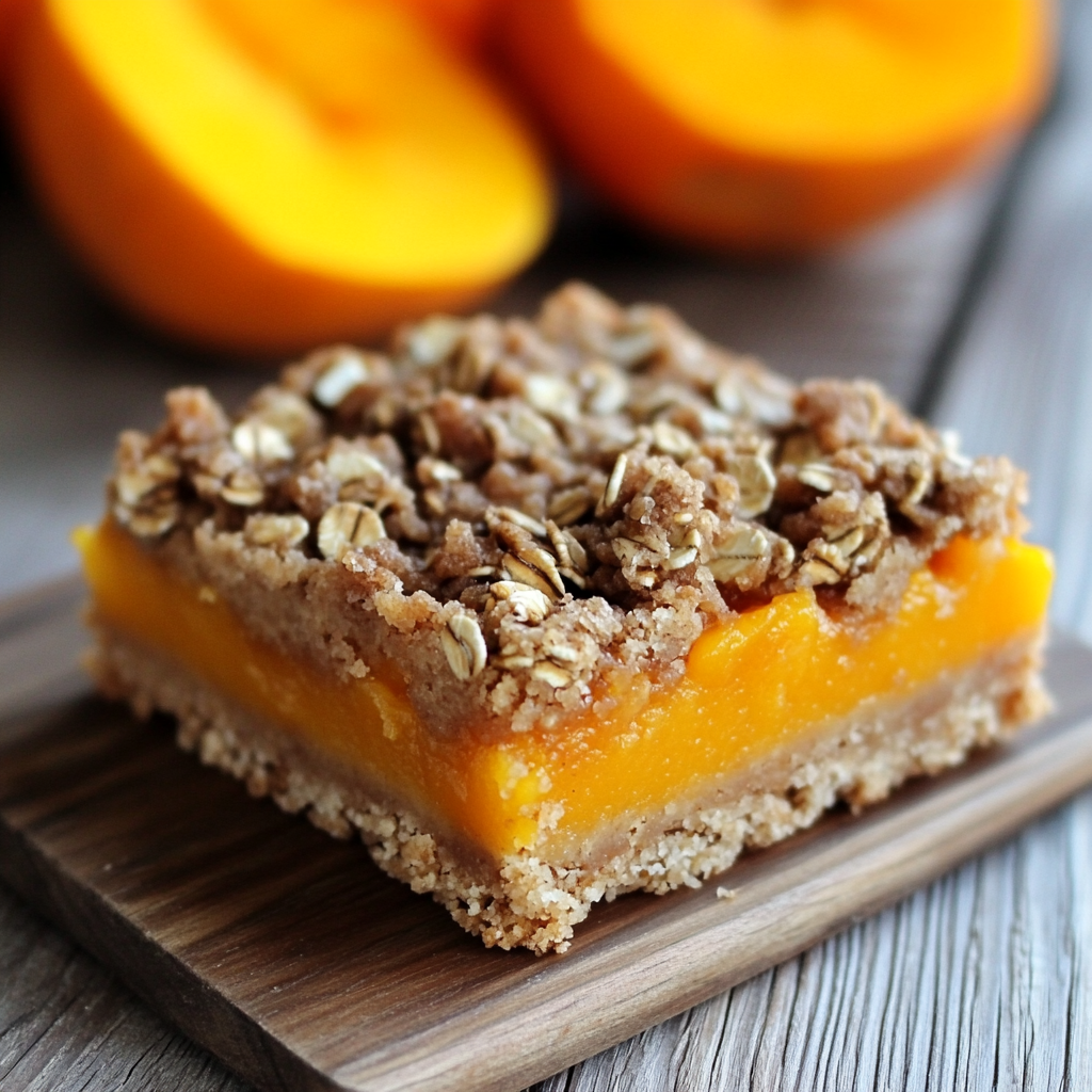 Persimmon Bars With Oatmeal Topping Recipe