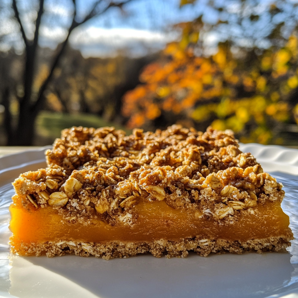 Persimmon Bars With Oatmeal Topping Recipe