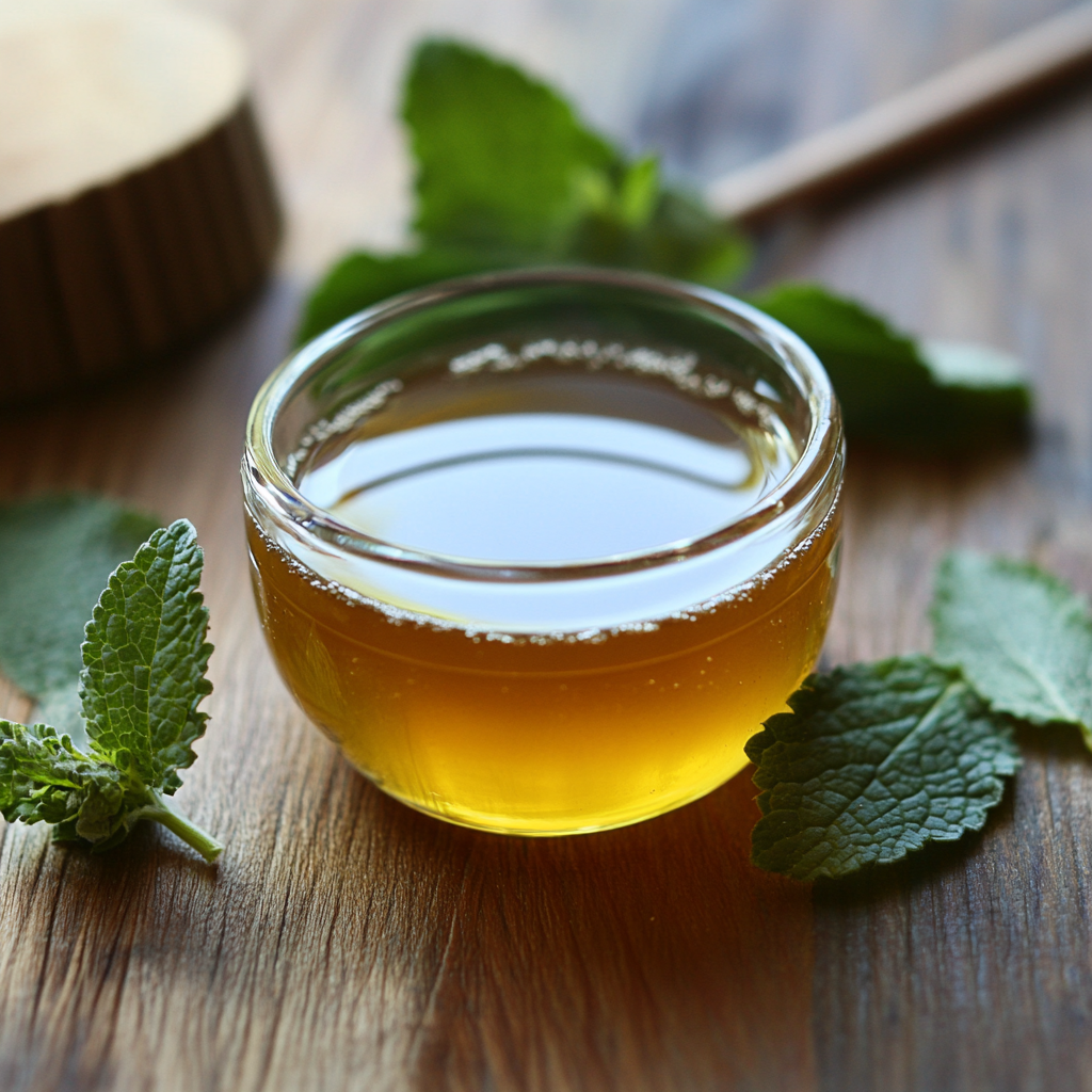 Lemon Balm Honey Syrup