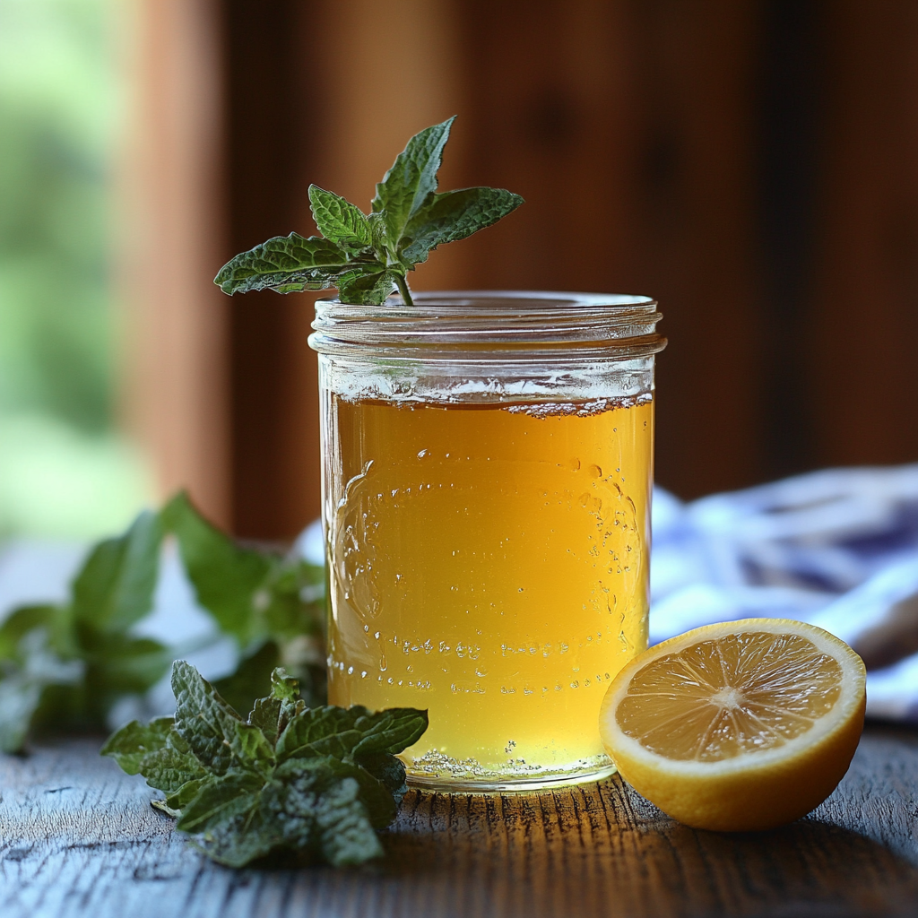 Lemon Balm Honey Syrup