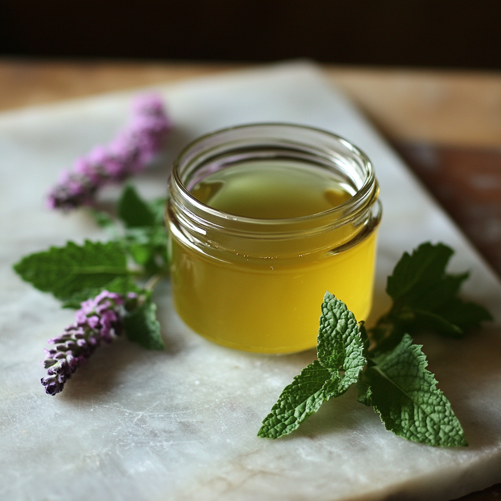 Lemon Balm Honey Syrup