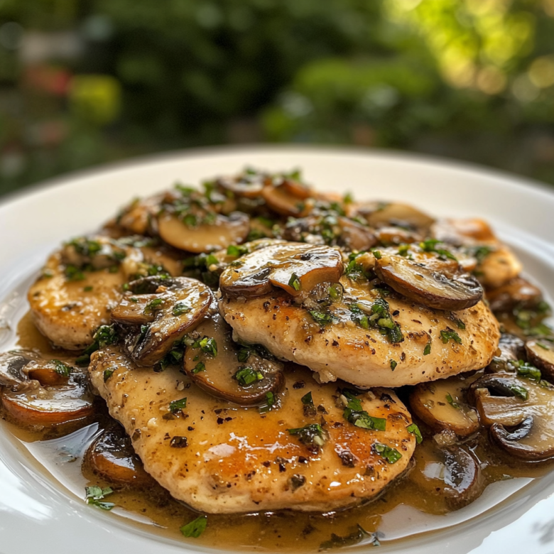chicken piccata with mushrooms​