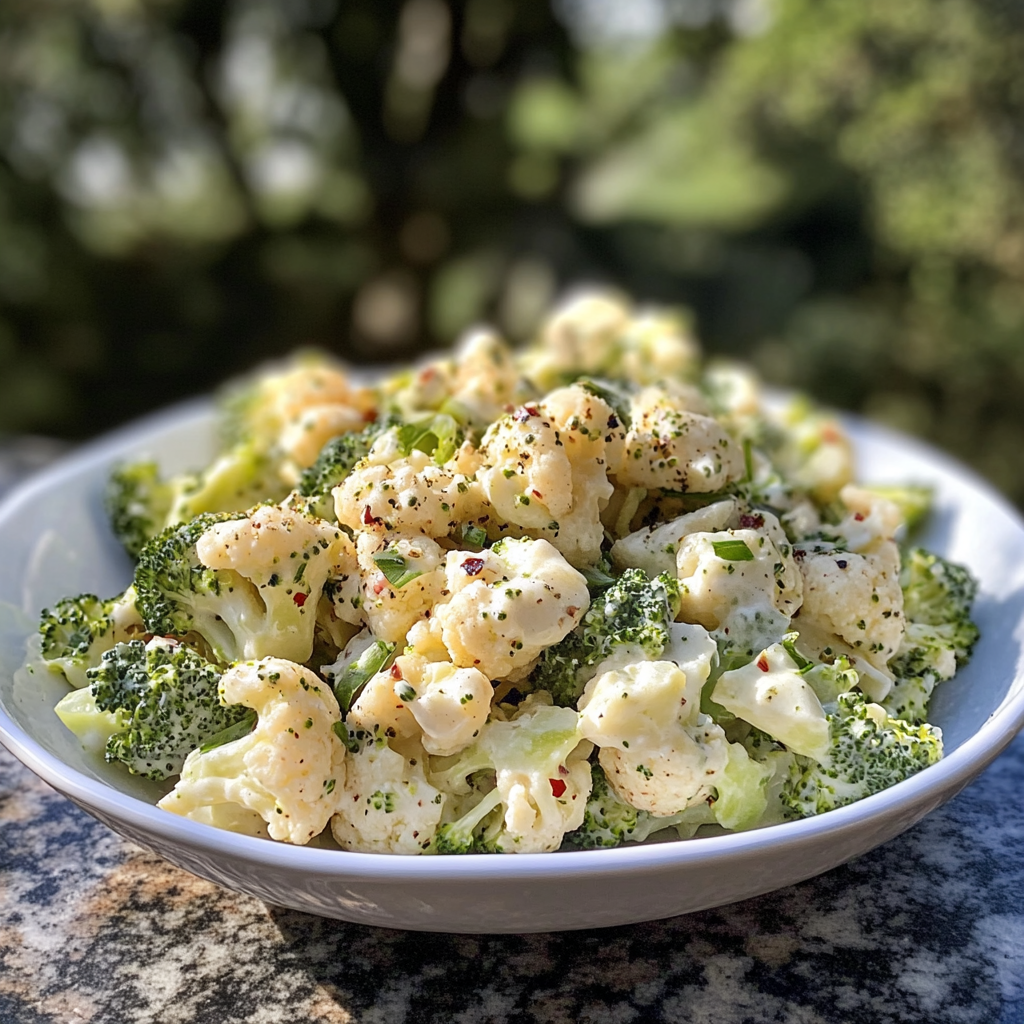 Cauliflower Broccoli Salad Recipe