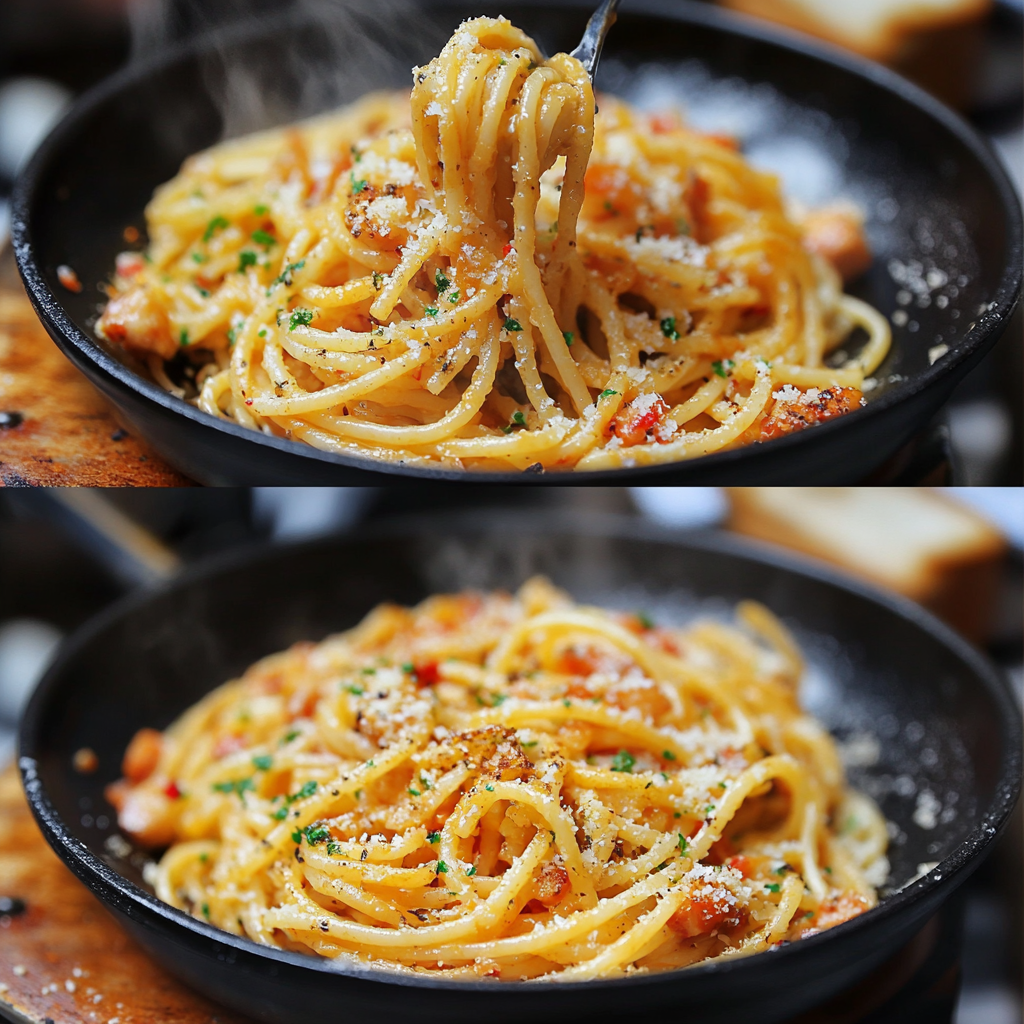 Sizzling Spaghetti Aglio e Olio