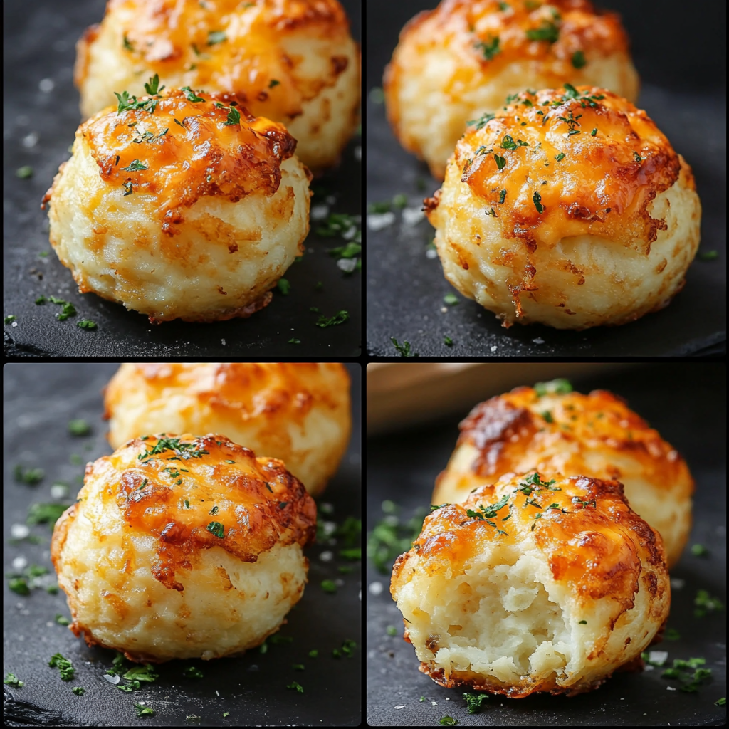 cheesy mashed potato puffs​