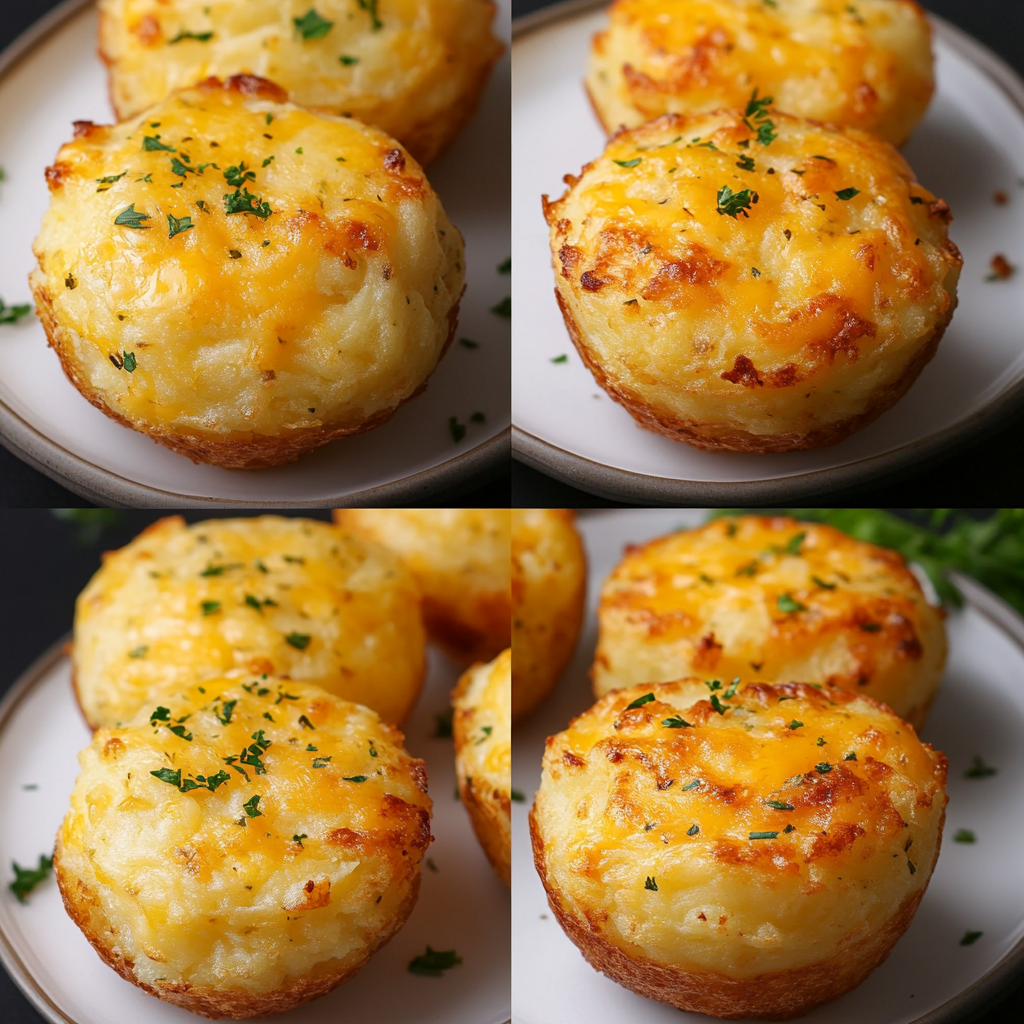 cheesy mashed potato puffs​