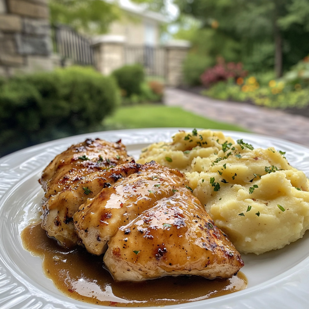 Chicken with Mashed Potatoes and Gravy