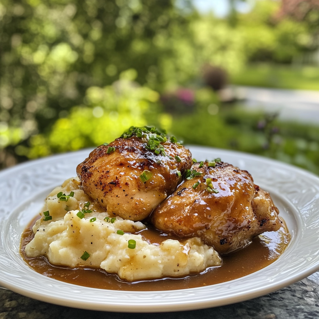 Chicken with Mashed Potatoes and Gravy
