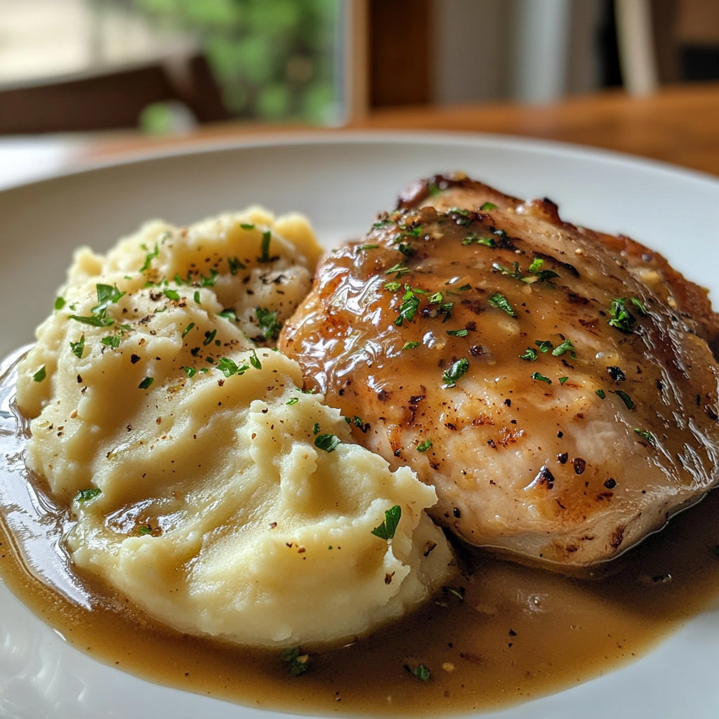 Chicken with Mashed Potatoes and Gravy