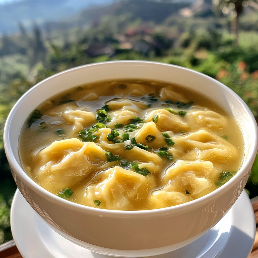 Egg Drop Dumpling Soup