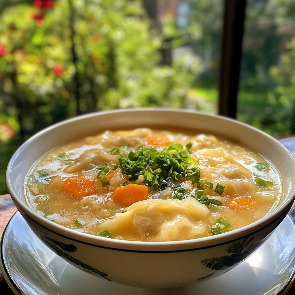 Egg Drop Dumpling Soup