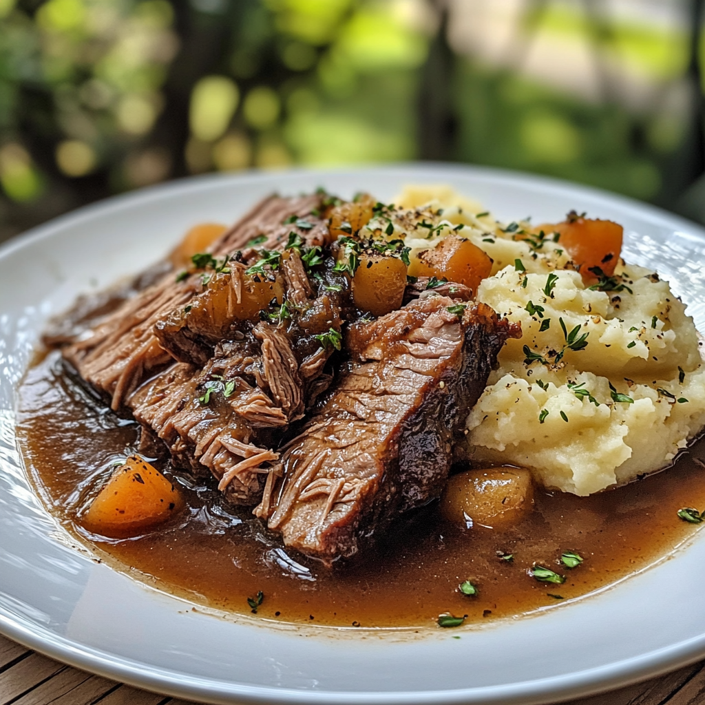 Pot Roast with Mashed Potatoes