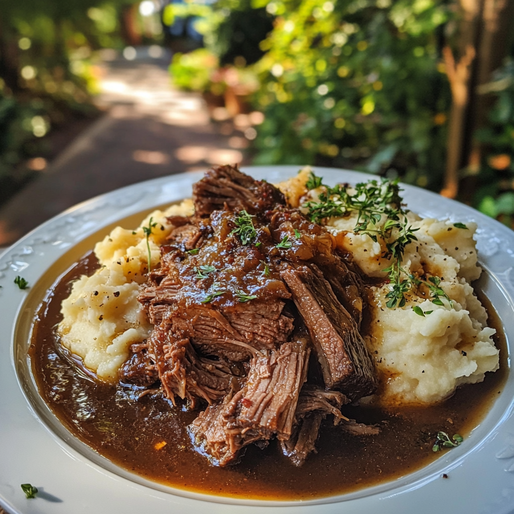 Pot Roast with Mashed Potatoes
