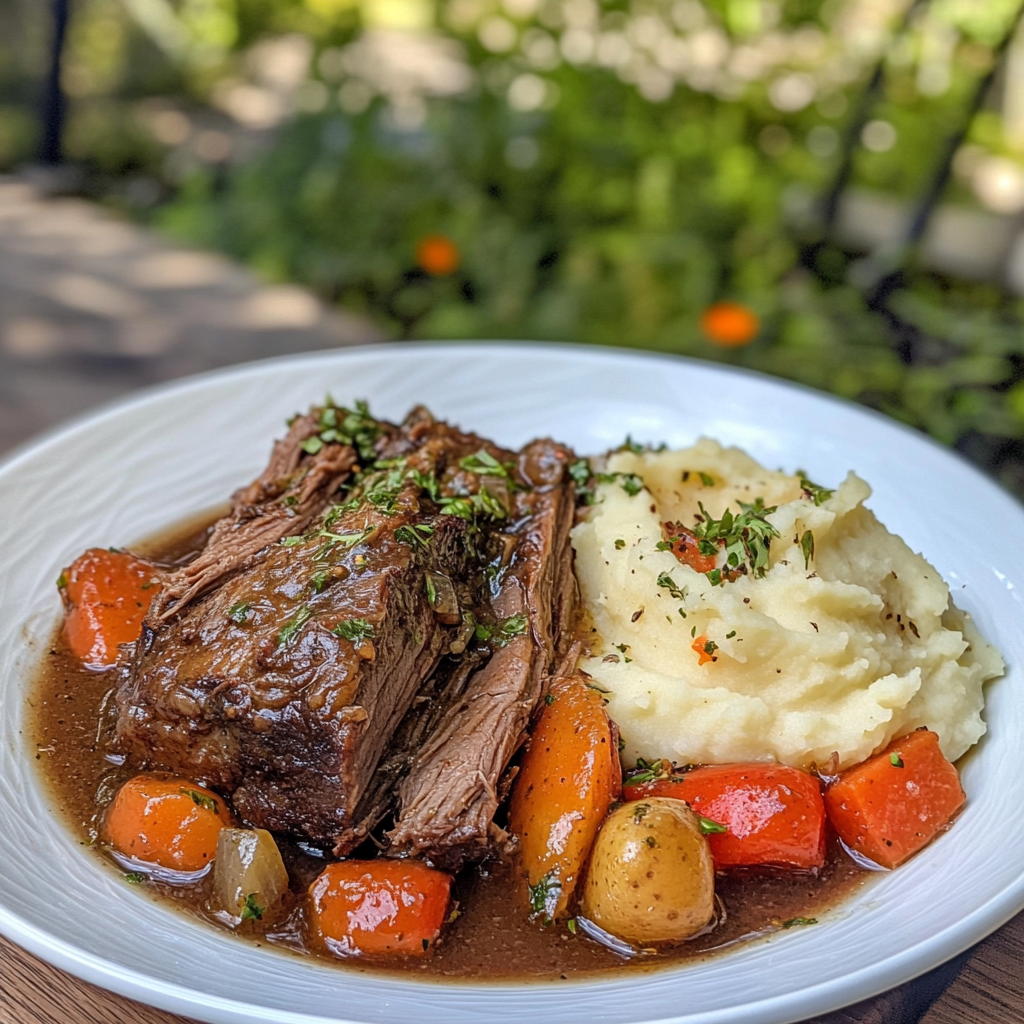 Pot Roast with Mashed Potatoes