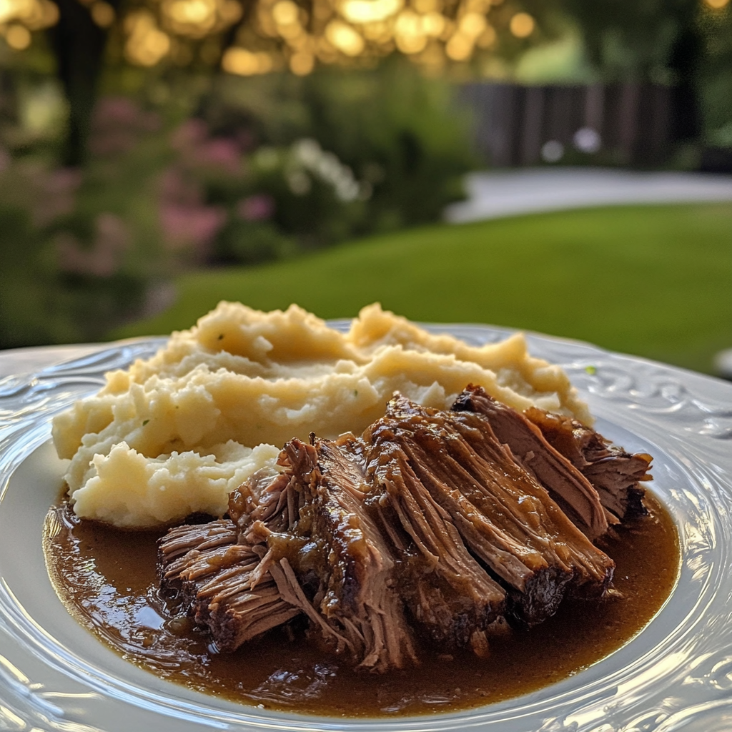 Pot Roast with Mashed Potatoes