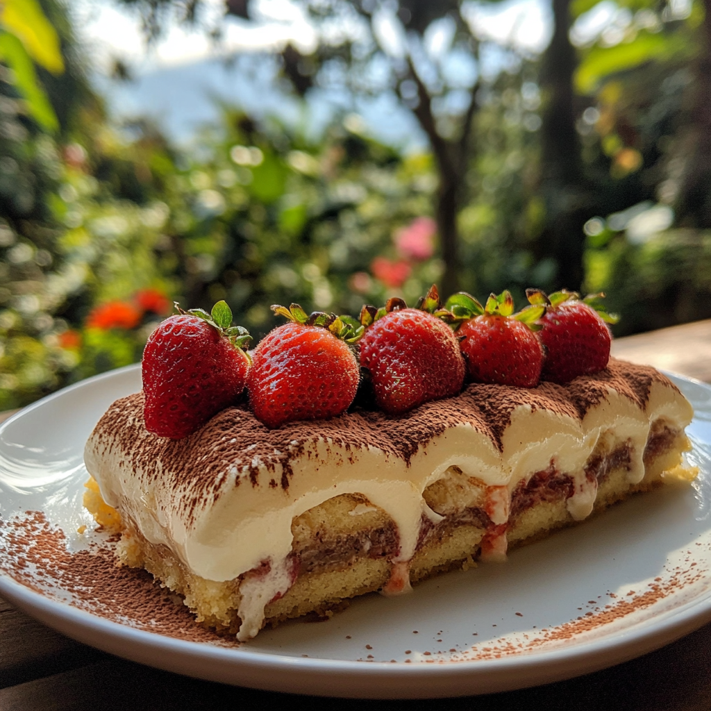 Strawberry Tiramisu Roll