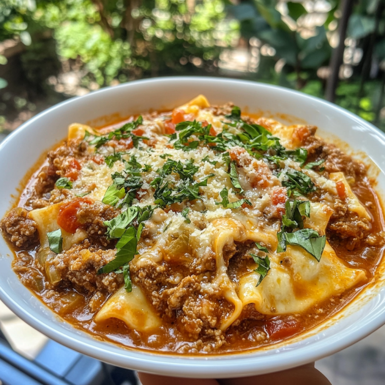 Viral TikTok lasagna soup