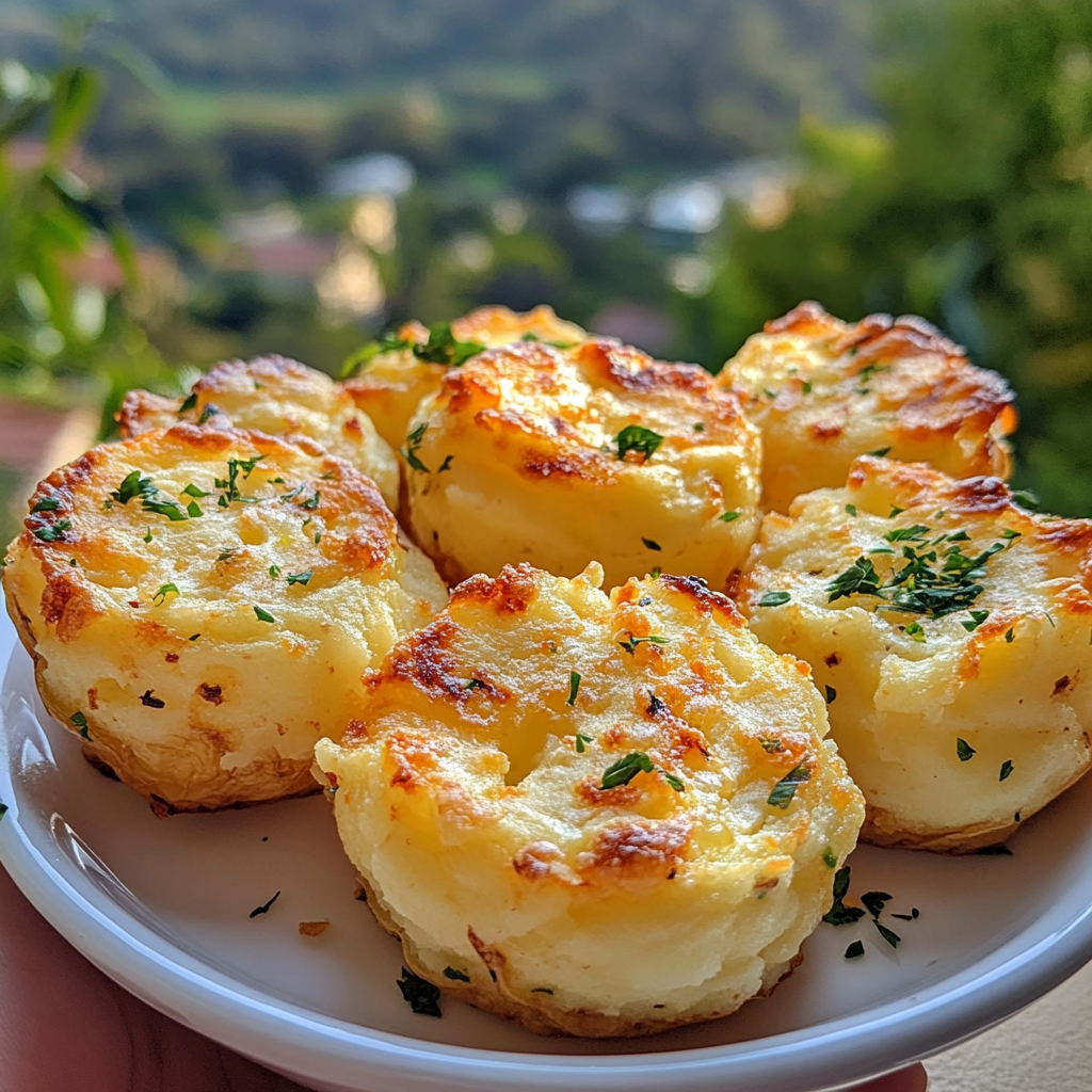 cheesy mashed potato puffs​