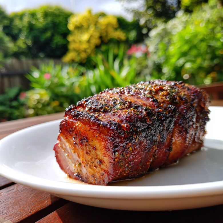 Smoked Pork Sirloin with Herb Butter Glaze