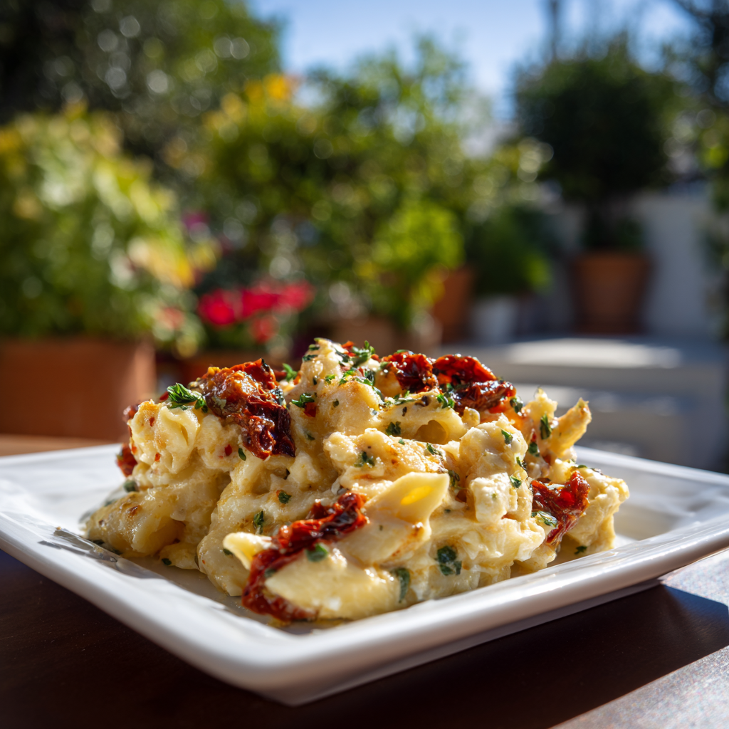Baked Feta Pasta with Sun-Dried Tomatoes Recipe