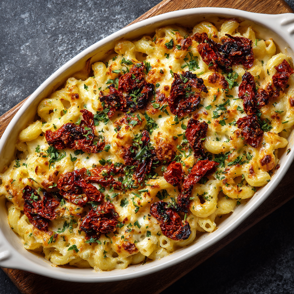 Baked Feta Pasta with Sun-Dried Tomatoes Recipe