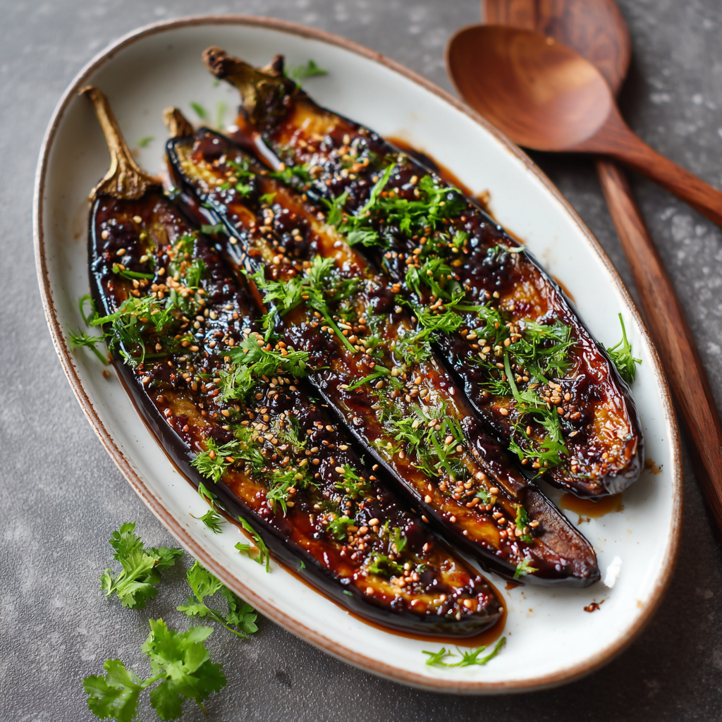 Baked Miso Glazed Eggplant Recipe