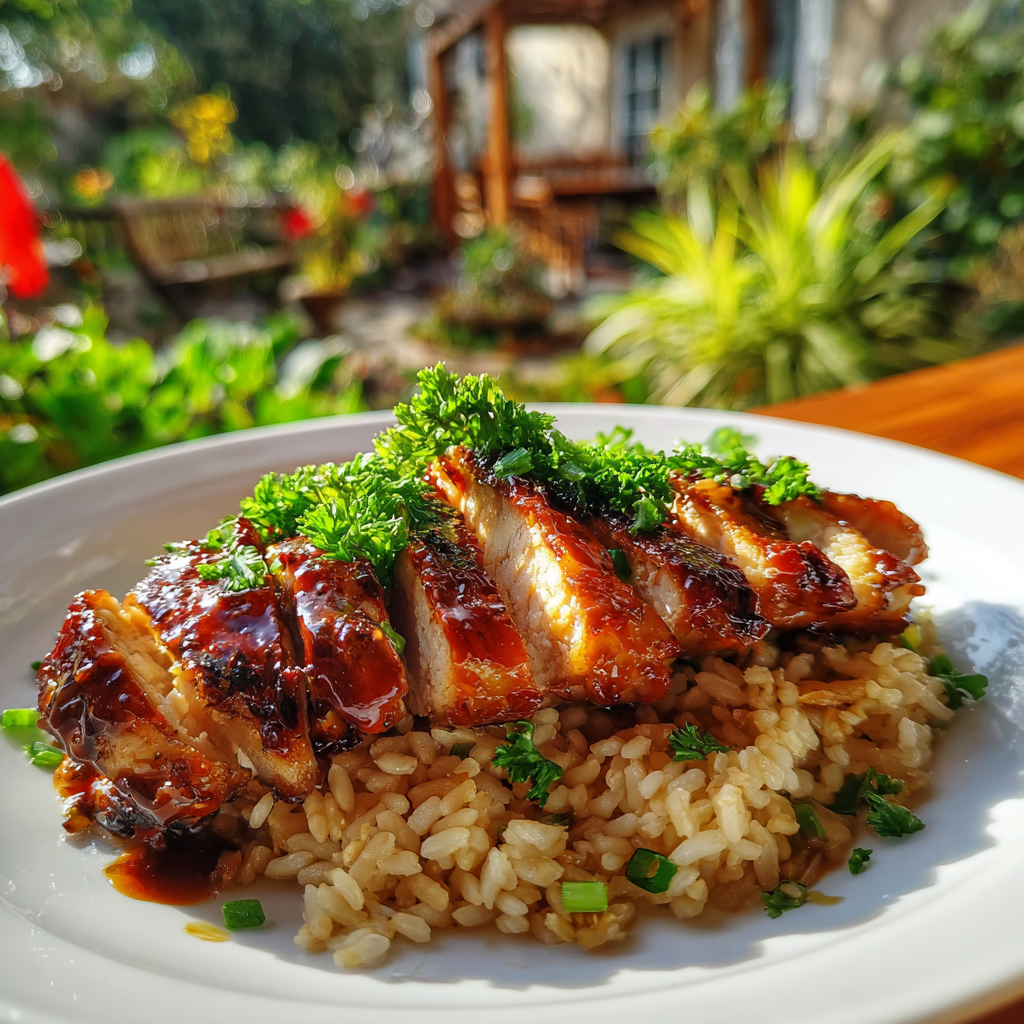 One Pan Honey Soy Chicken and Rice Recipe