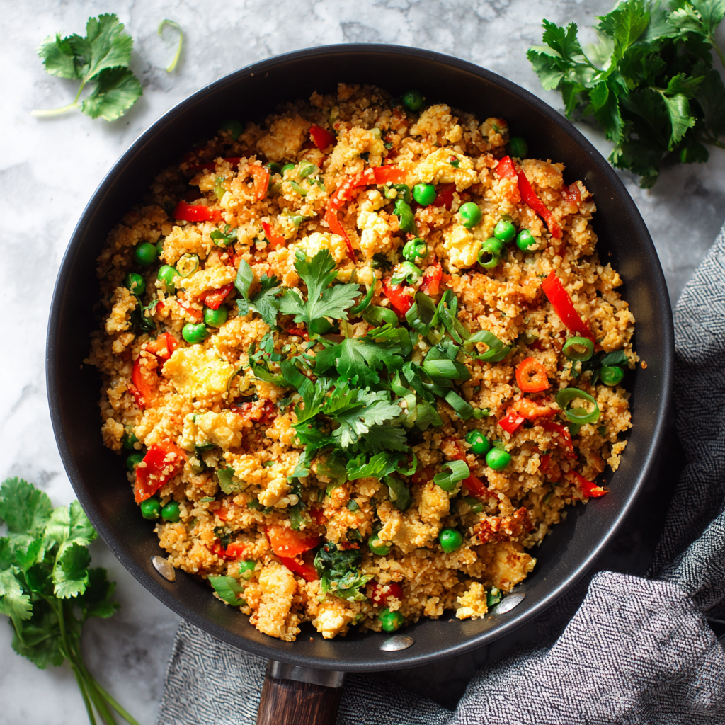 One Pot Cauliflower Fried Rice Recipe