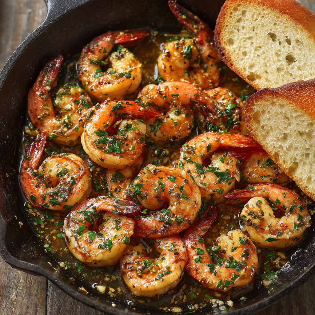 Skillet Spanish Garlic Shrimp Recipe