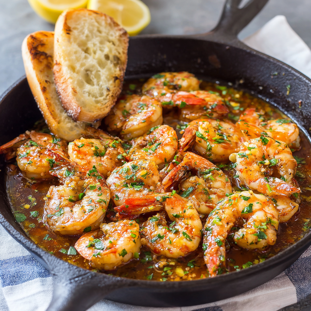 Skillet Spanish Garlic Shrimp Recipe
