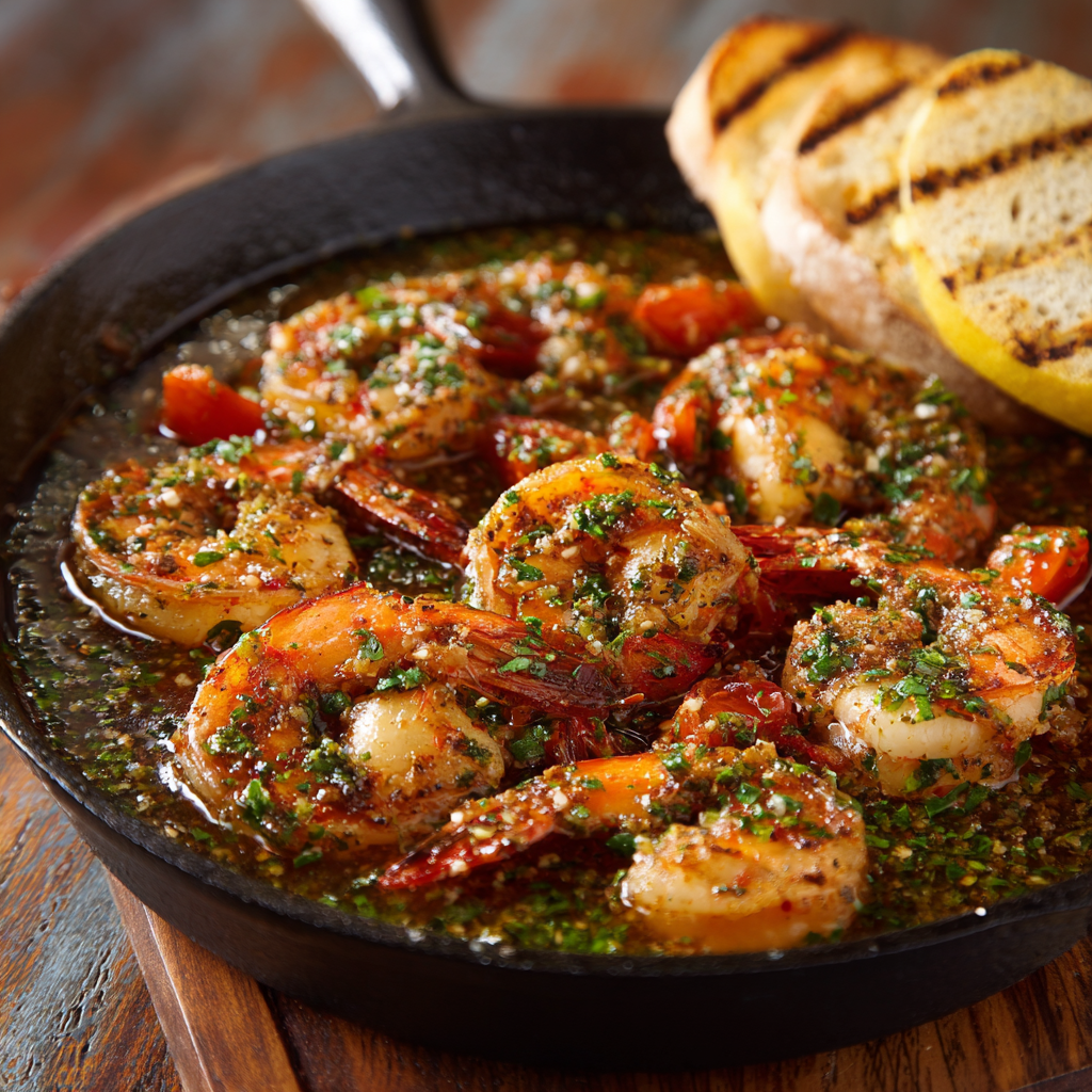 Skillet Spanish Garlic Shrimp Recipe