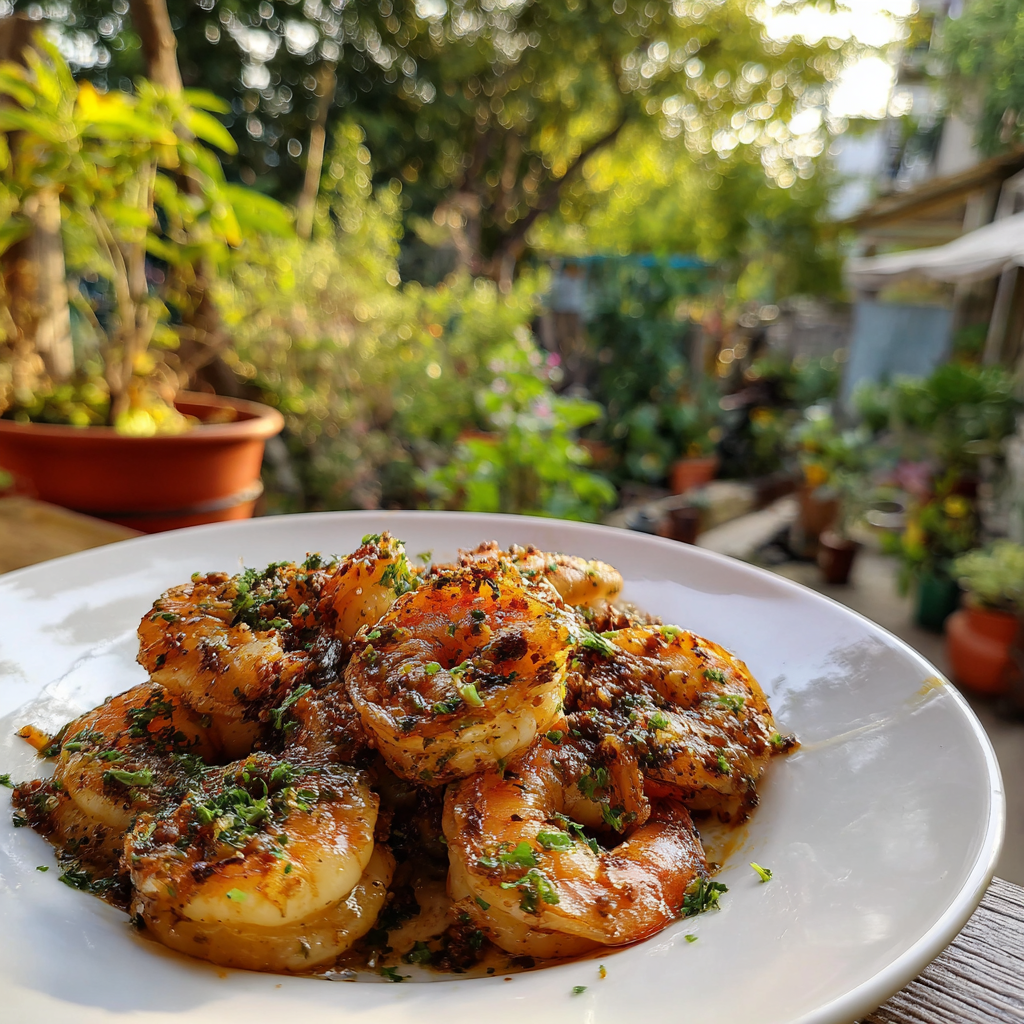 Skillet Spanish Garlic Shrimp Recipe