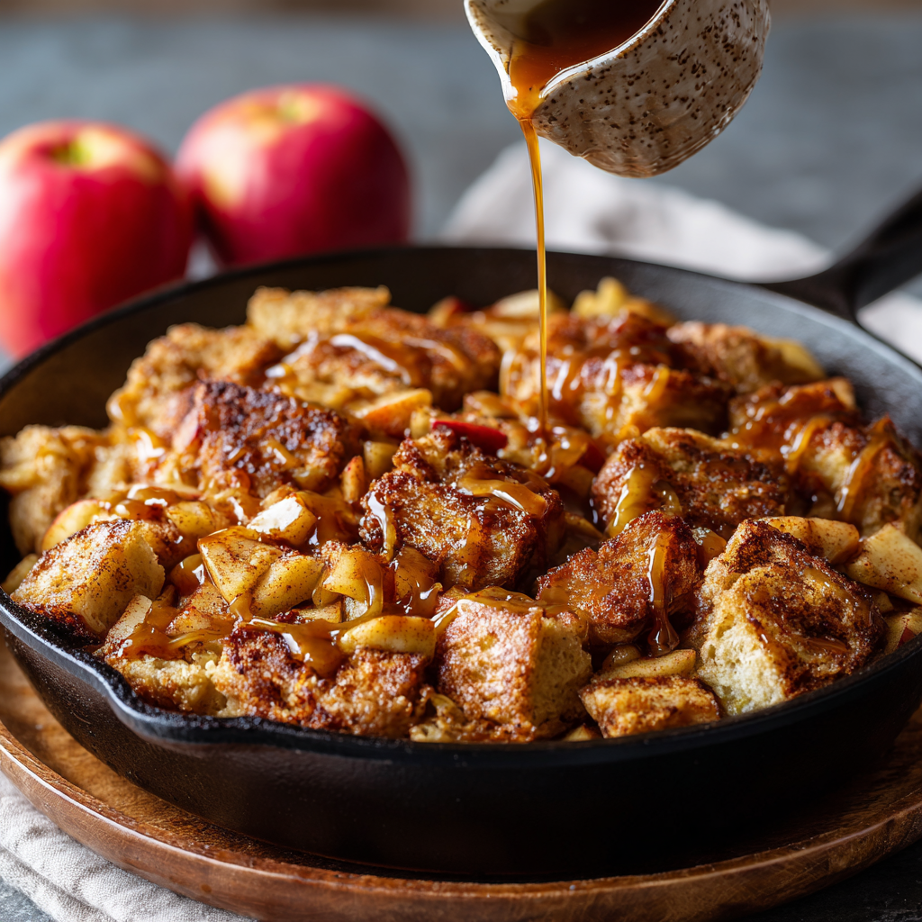 Skillet Cinnamon Apple French Toast Bake Recipe