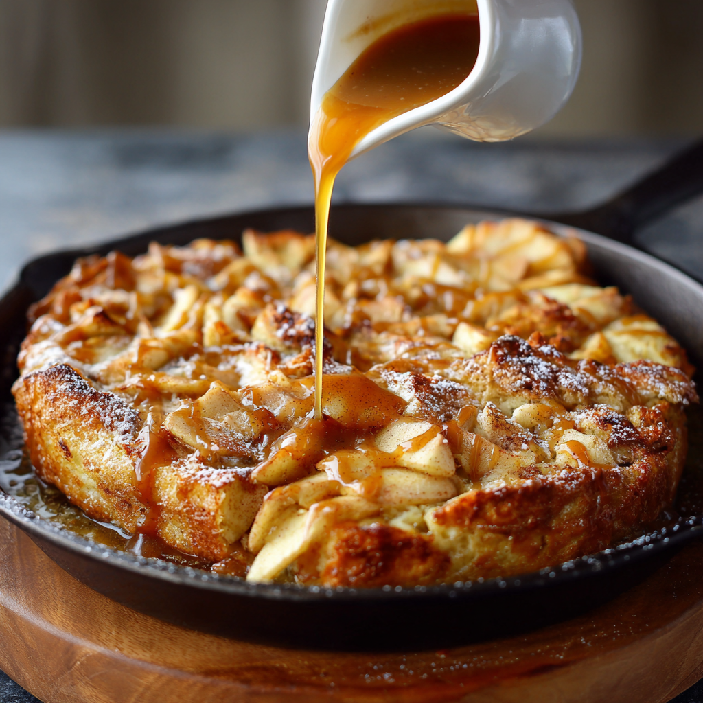 Skillet Cinnamon Apple French Toast Bake Recipe