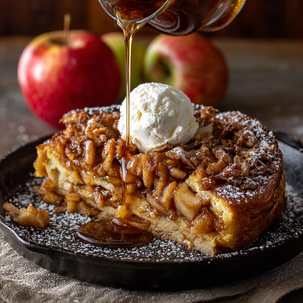 Skillet Cinnamon Apple French Toast Bake Recipe