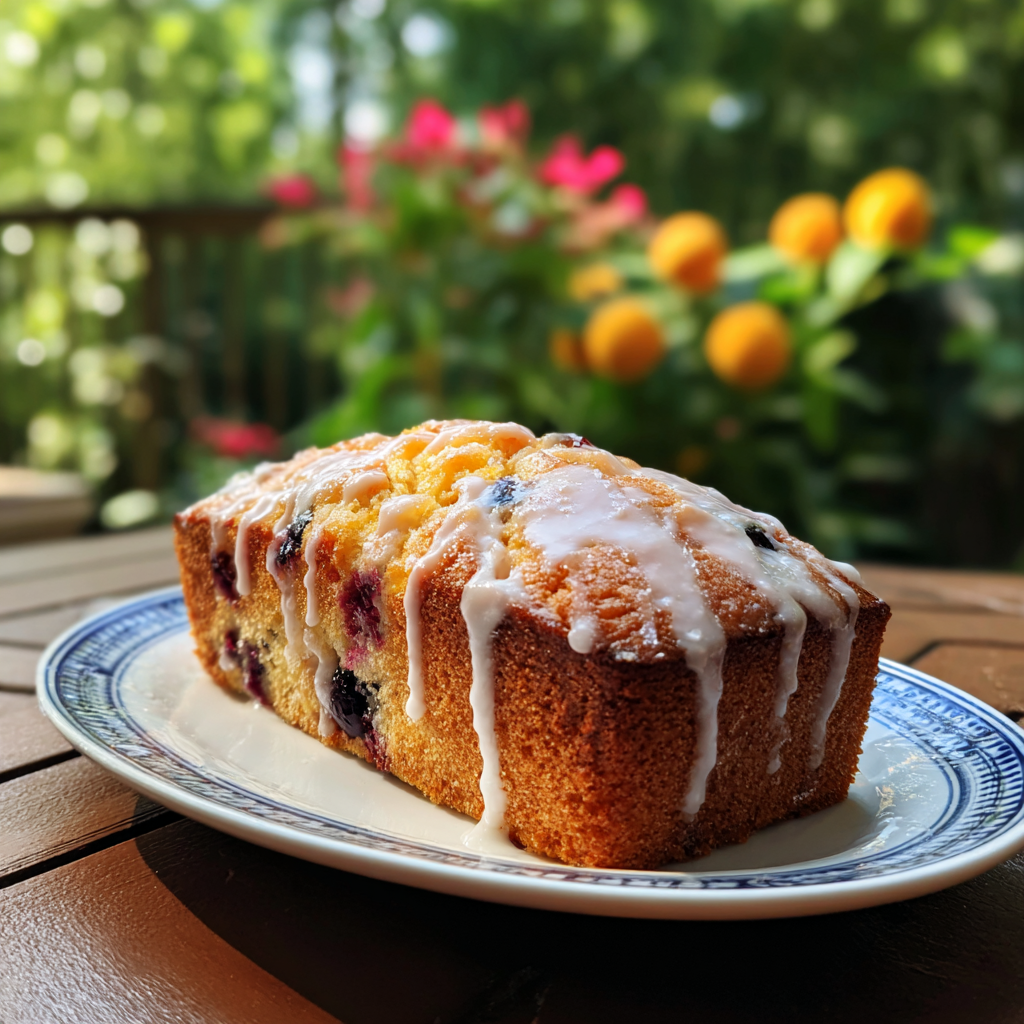 Peach Blueberry Loaf